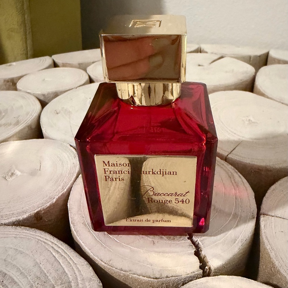 Baccarat Rouge Maison Francis Kurkdjian Red and Gold Perfume Bottle